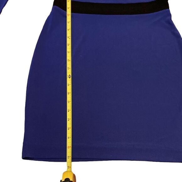 BCBGeneration Purplish Blue Long Sleeve Boatneck Dress, Size M - Picture 5 of 7